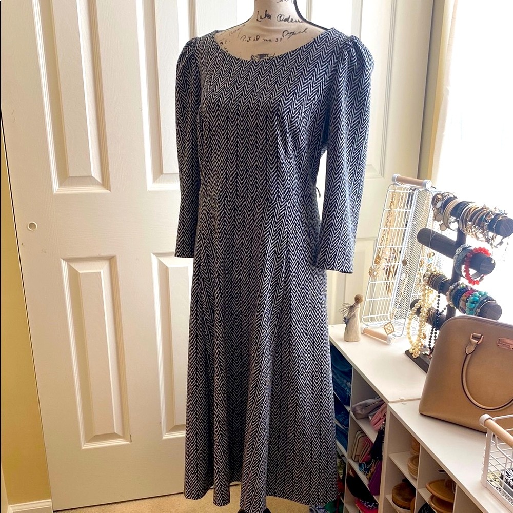 Calvin Klein Elegant Black and White Dress 16 plus